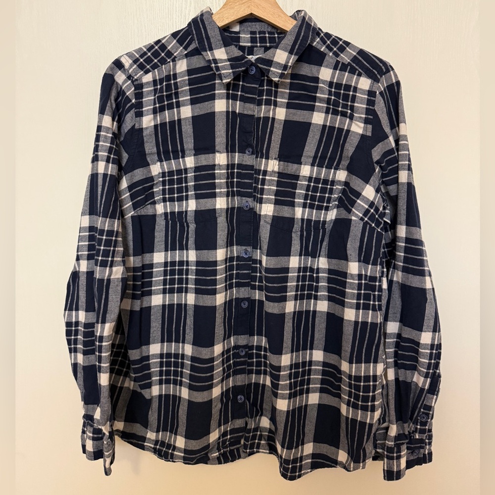 croft & barrow Navy and White Flannel